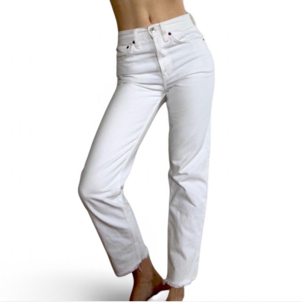 High-waisted ReDone stove pipe denim pants, size 23 (26 inch waist)